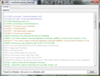 wIRC screenshot