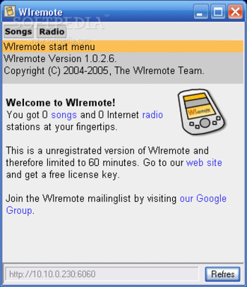 WIremote screenshot