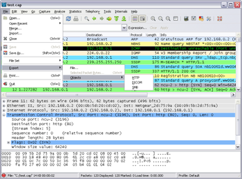 Wireshark U3 screenshot