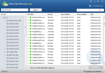 Wise Data Recovery Portable screenshot