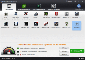 Wise Game Booster Portable screenshot 2