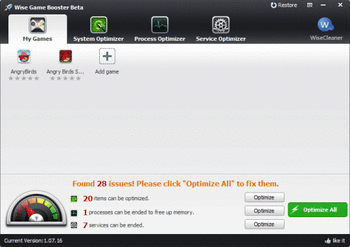 Wise Game Booster screenshot