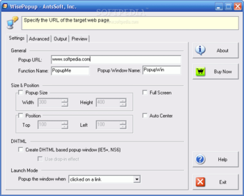 WisePopup screenshot