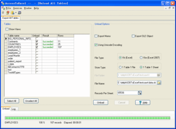 Withdata AccessTo Excel screenshot