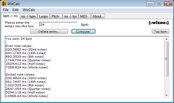 WizCalc screenshot