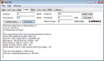 WizCalc screenshot 2