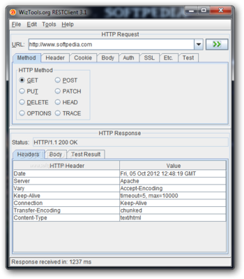 WizTools.org RESTClient screenshot