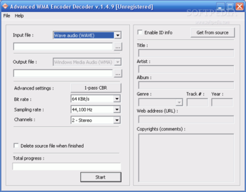 WMA Encoder Decoder screenshot 2