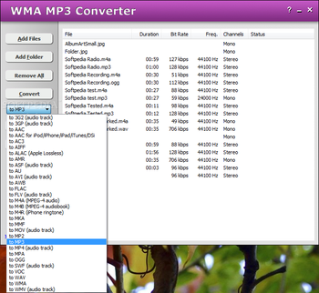 WMA MP3 Converter screenshot 2