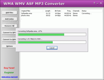 WMA WMV ASF MP3 Converter screenshot 2
