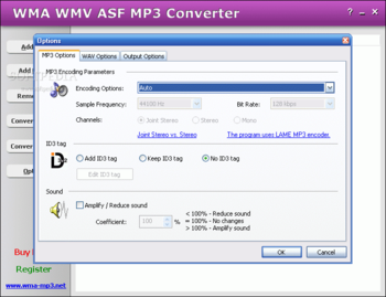WMA WMV ASF MP3 Converter screenshot 3