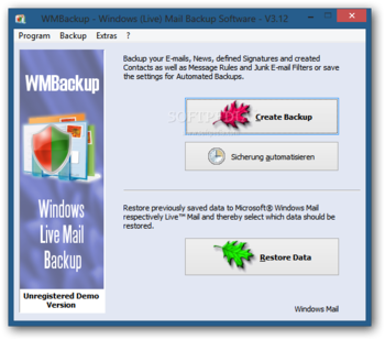 WMBackup screenshot