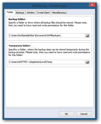 WMBackup screenshot 3