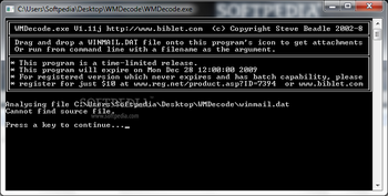 WMDecode screenshot
