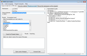 WMI Code Creator screenshot