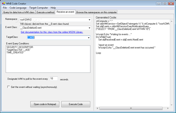 WMI Code Creator screenshot 4