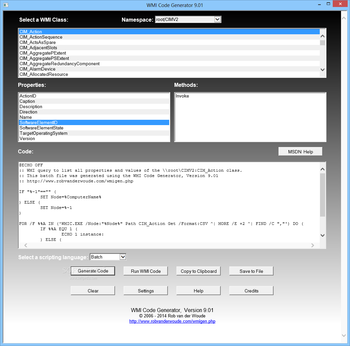 WMI Code Generator screenshot