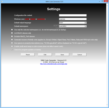 WMI Code Generator screenshot 2