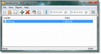 WMS Log Storage screenshot