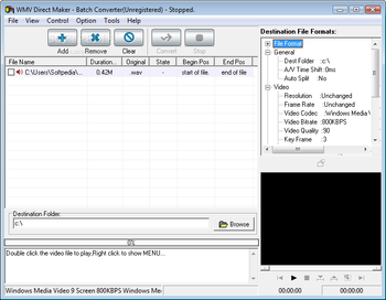 WMV Direct Maker screenshot