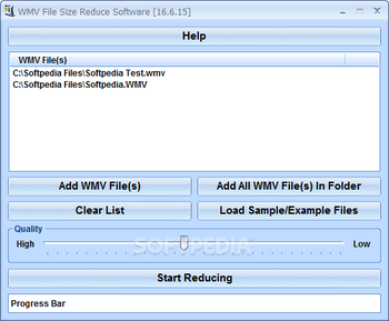 WMV File Size Reduce Software screenshot