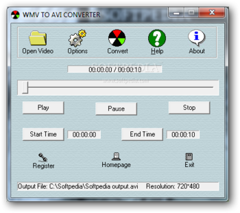WMV To AVI Converter screenshot
