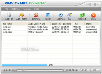 WMV To MP3 Converter screenshot 2