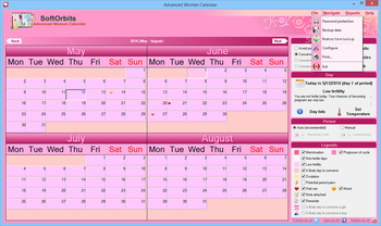 Women's Advanced Calendar screenshot 2