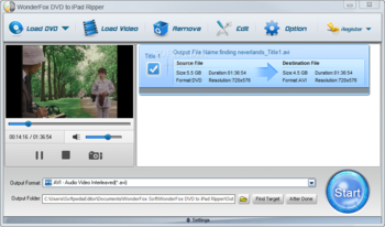 WonderFox DVD to iPad Ripper screenshot