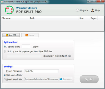 WonderfulShare PDF Split Pro screenshot 2
