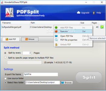 WonderfulShare PDFSplit screenshot 2