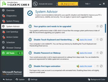 Wondershare 1-Click PC Care screenshot 4