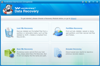 Wondershare Data Recovery screenshot