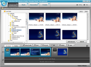 Wondershare DVD Slideshow Builder Standard screenshot 2