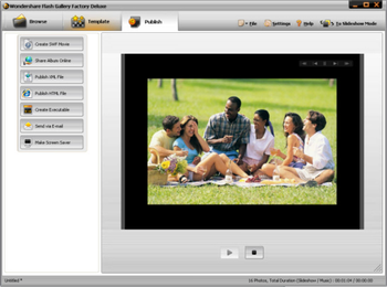 Wondershare Flash Gallery Factory Deluxe screenshot