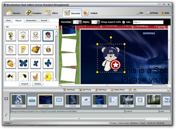 Wondershare Flash Gallery Factory Standard screenshot 6