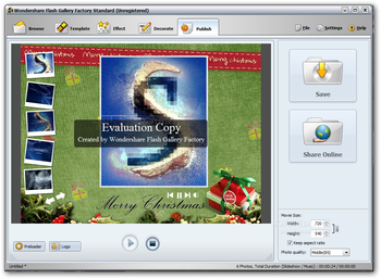 Wondershare Flash Gallery Factory Standard screenshot 8