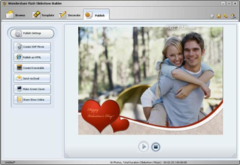 Wondershare Flash Slideshow Builder screenshot