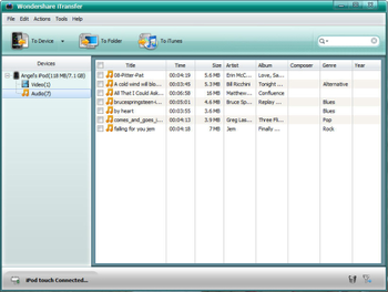 Wondershare iTransfer screenshot