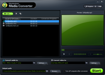 Wondershare Media Converter screenshot