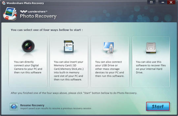 Wondershare Photo Recovery screenshot