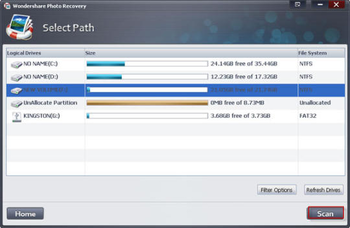 Wondershare Photo Recovery screenshot 2
