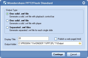 Wondershare PPT2Flash Standard screenshot