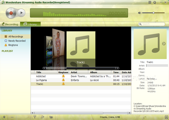 Wondershare Streaming Audio Recorder screenshot 3