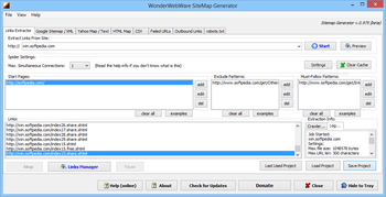 WonderWebWare SiteMap Generator screenshot