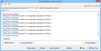 WonderWebWare SiteMap Generator screenshot 5