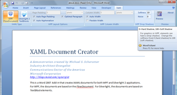 Word 2007 to XAML screenshot