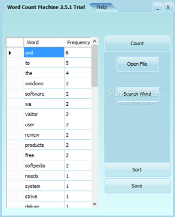 Word Count Machine screenshot