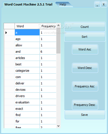 Word Count Machine screenshot 2