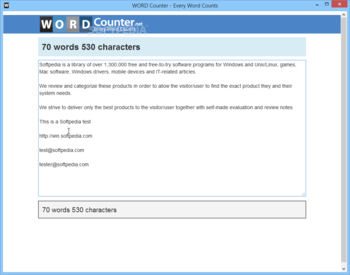 WORD Counter screenshot